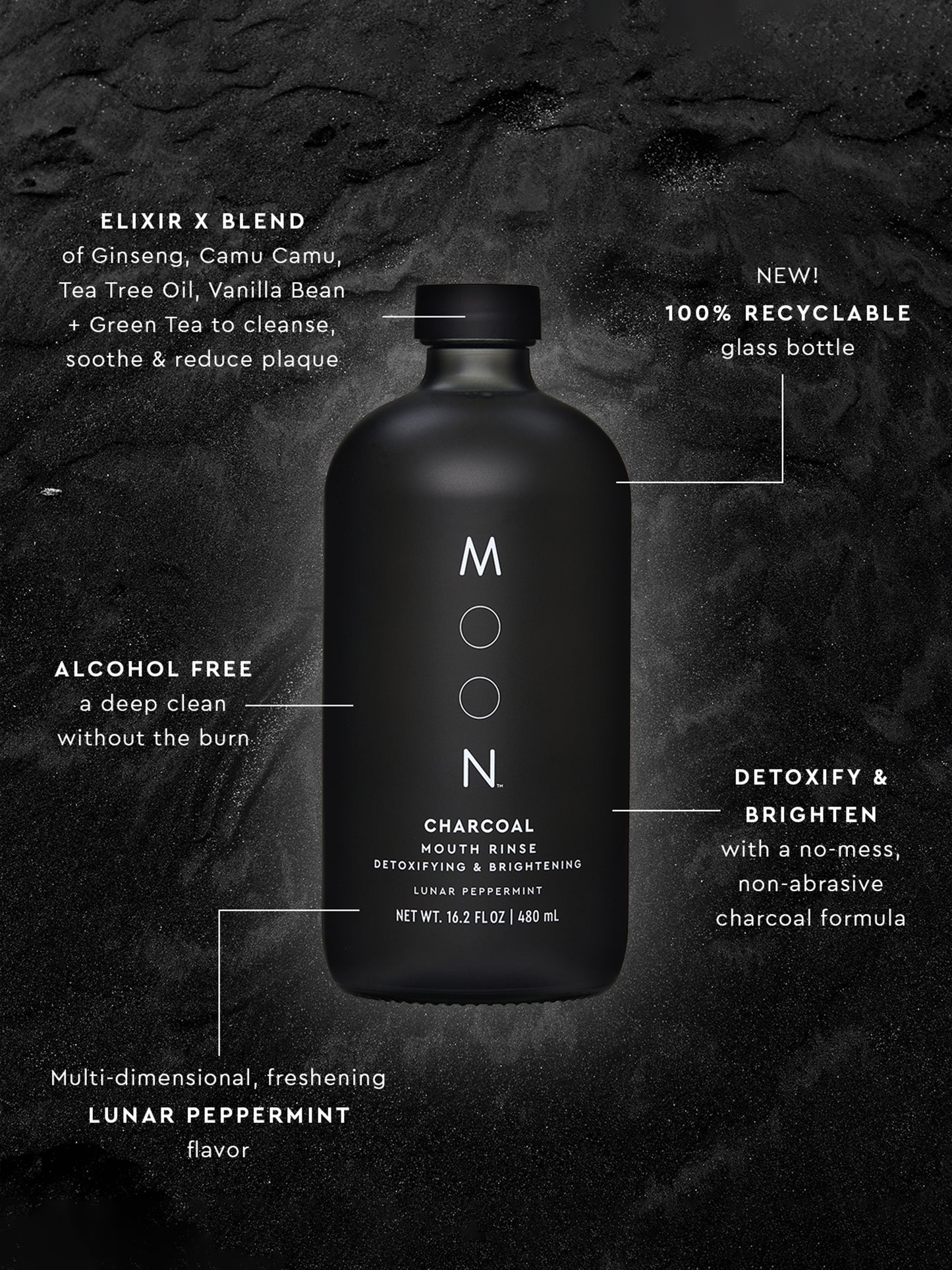 carcoal teeth whitening moon mouthwash