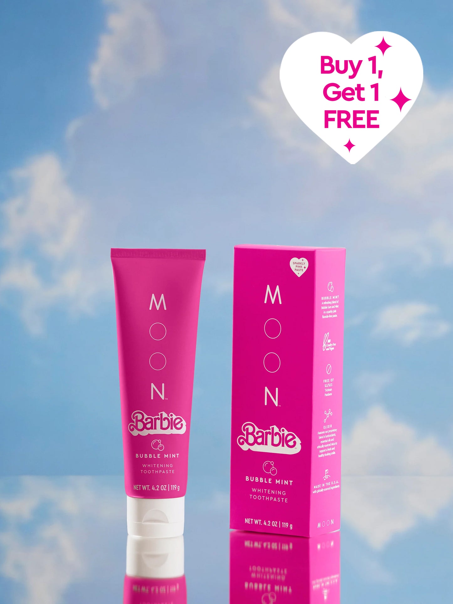 Barbie™ x MOON Bubble Mint Whitening Toothpaste