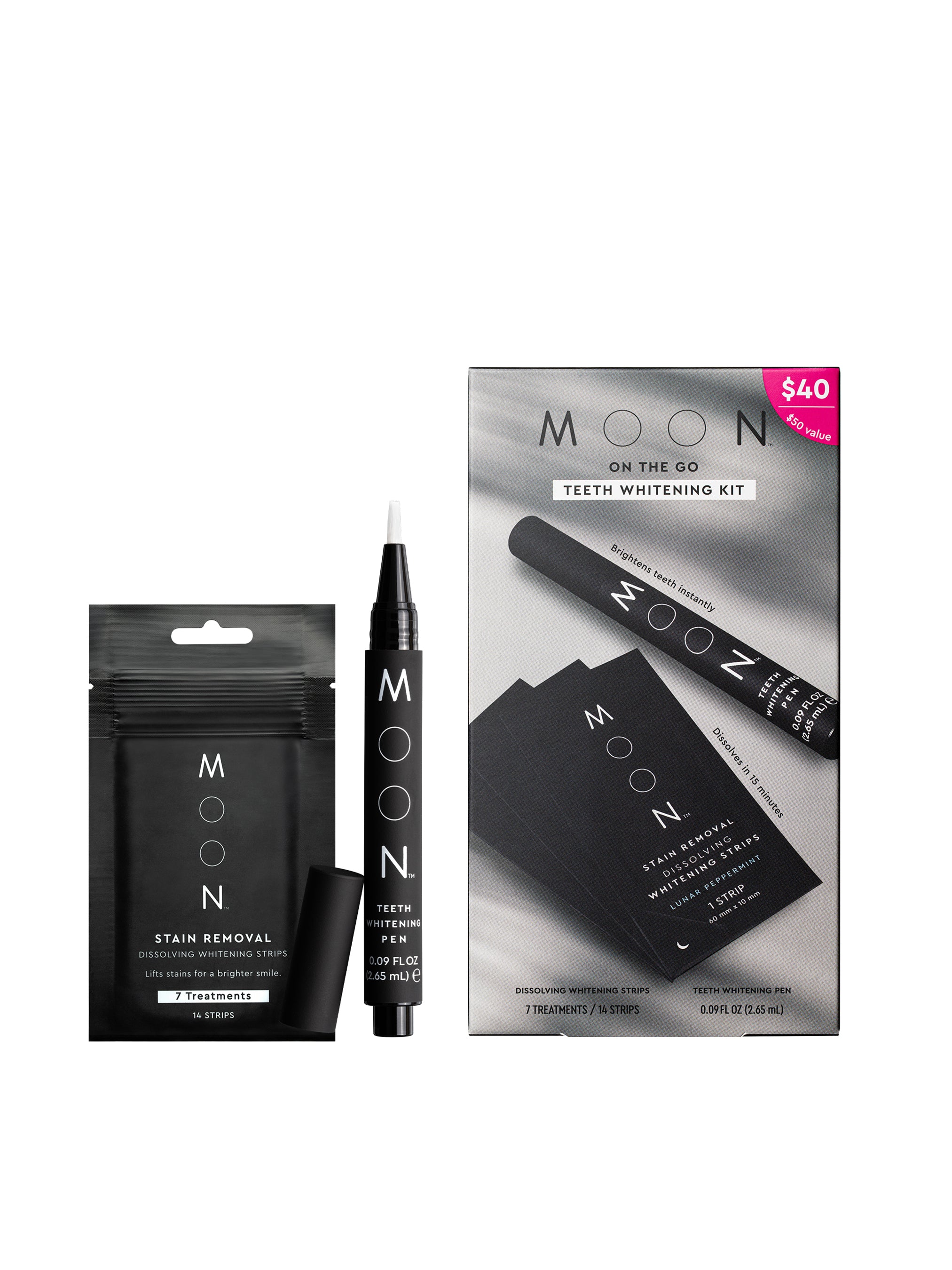 MOON Oral Beauty — On The Go Teeth Whitening Kit – Moon Oral Care