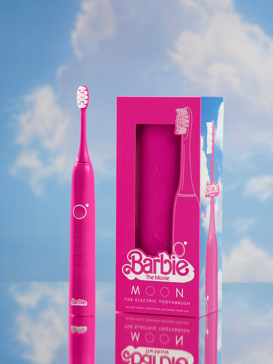 barbie pink electric toothbrush moon