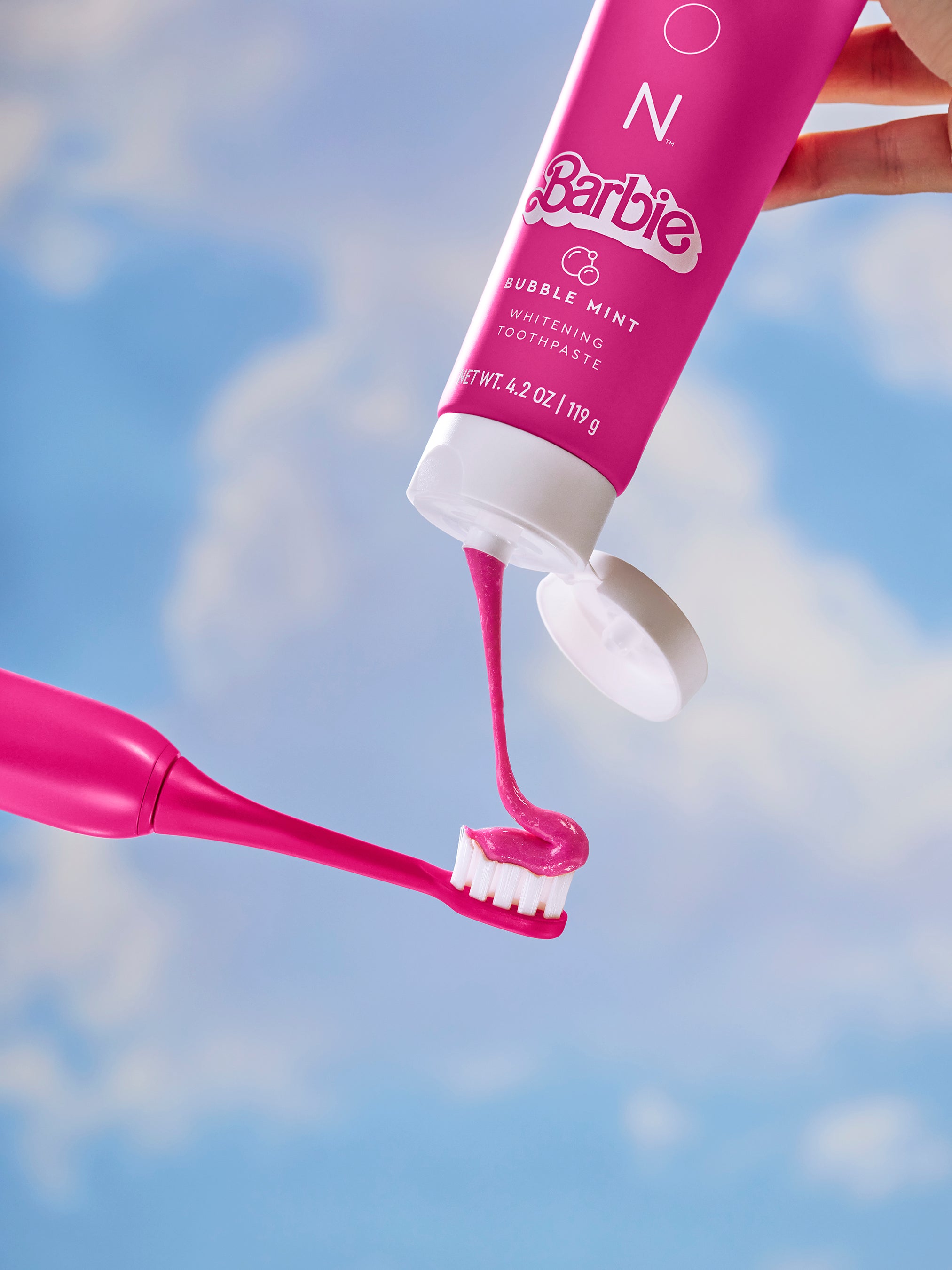 Barbie toothbrush and toothpaste on sale