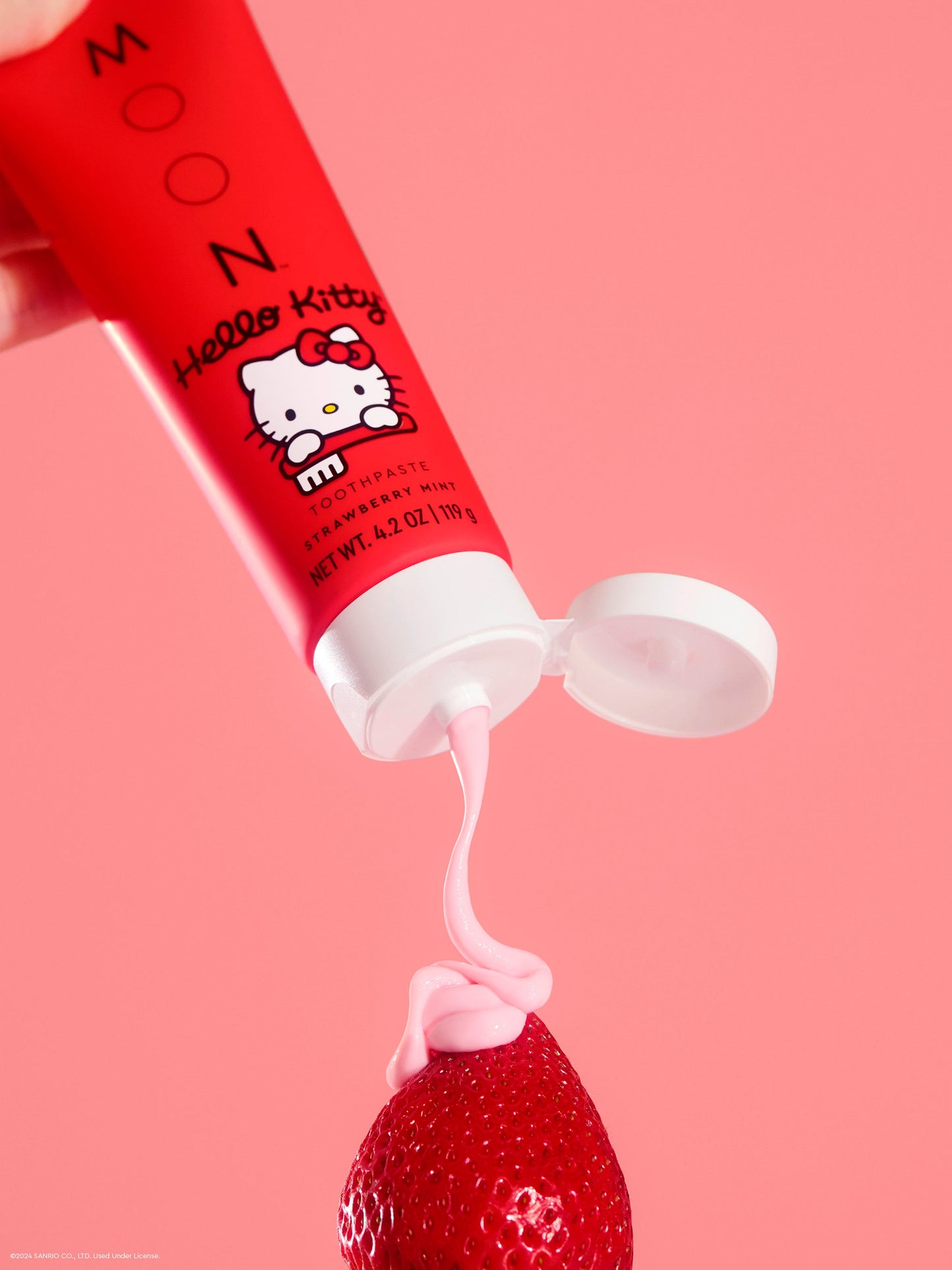 hello kitty strawberry mint toothpaste