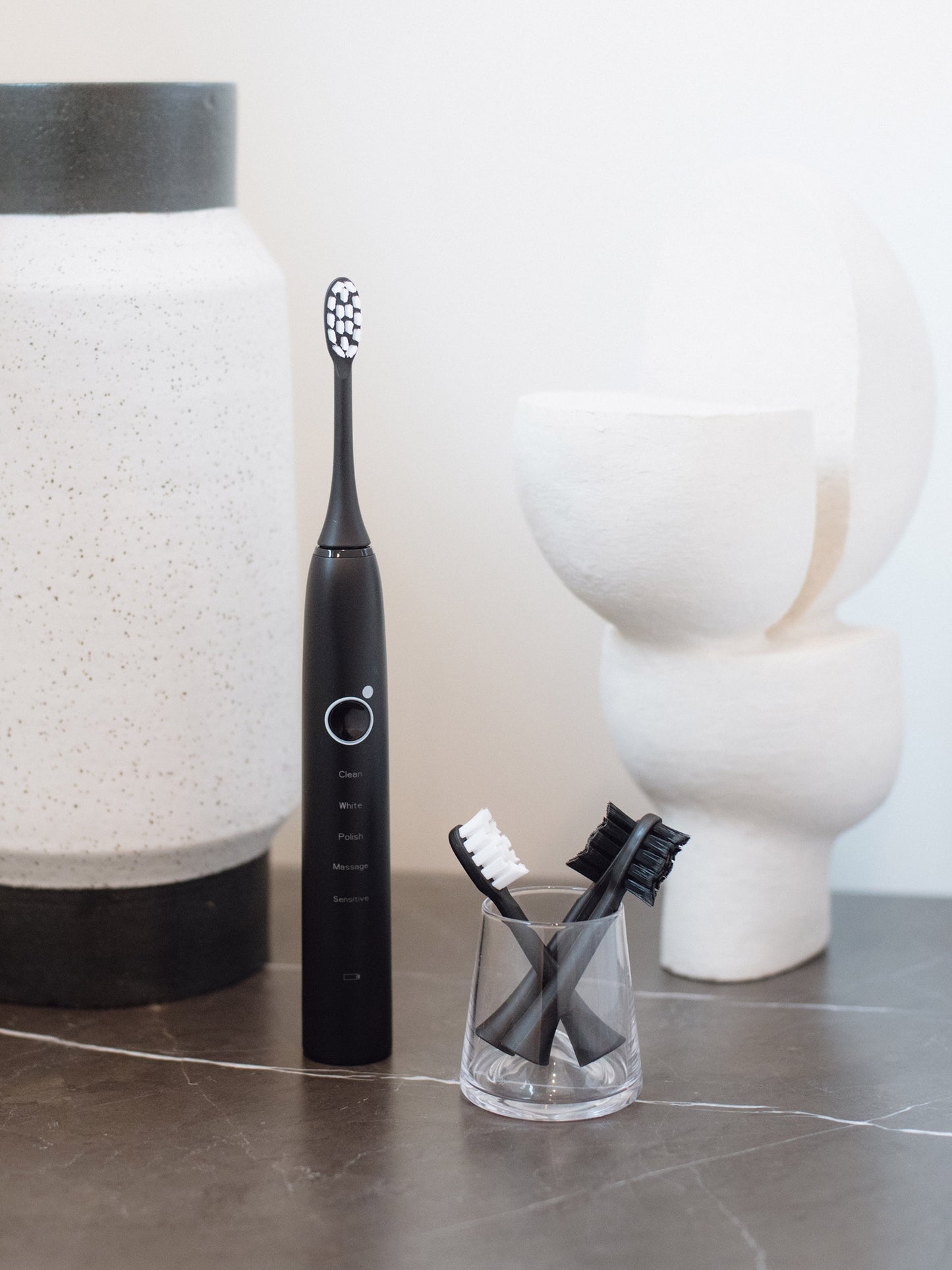 moon black toothbrush and refills