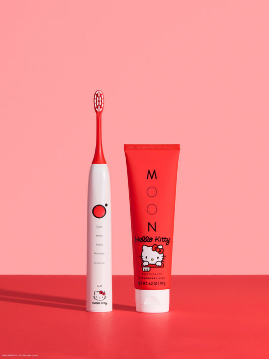 moon hello kitty toothbrush toothpaste