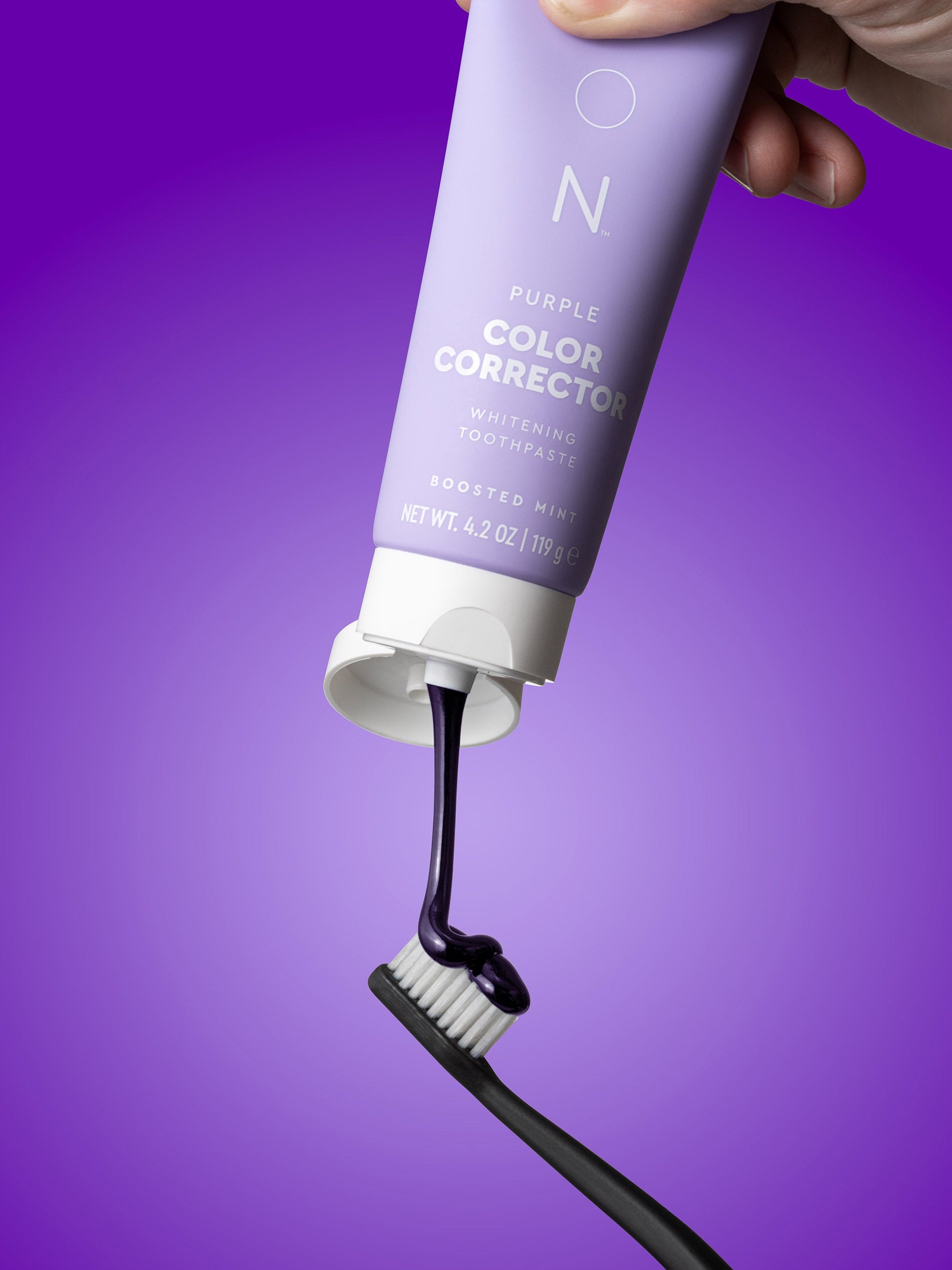 purple toothpaste teeth whitening