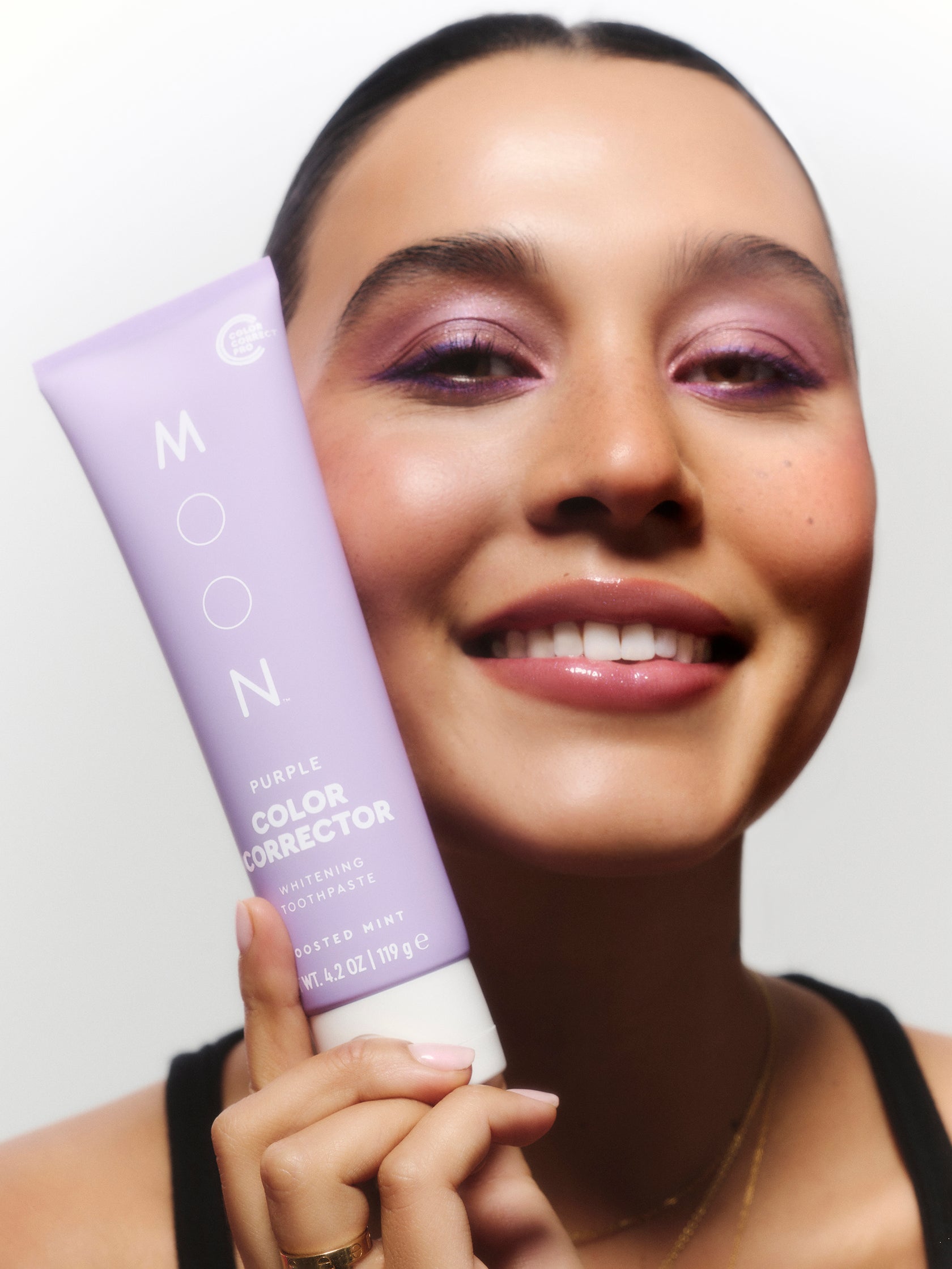 MOON Purple Color Corrector Toothpaste for Teeth Whitening – Moon Oral Care